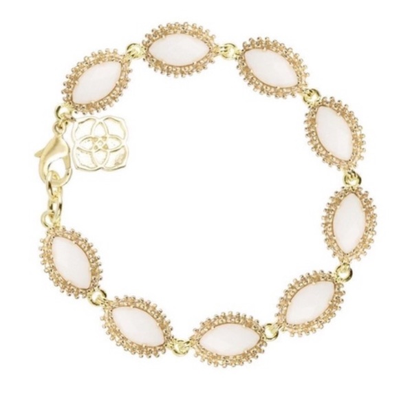 Kendra Scott Jana Gold & White Bracelet - Picture 1 of 7